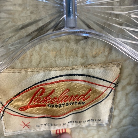 VTG Lakeland Sportswear Buffalo Plaid Sherpa Fleece Lined Jacket - Picture 3 of 15